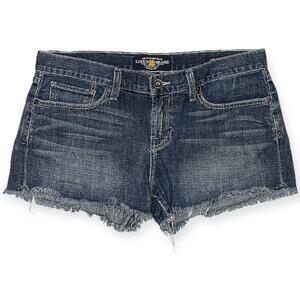 Lucky Brand Riley Cutoff Short Denim Raw Hem 2.5" Inseam Jean Shorts Womens 8 29